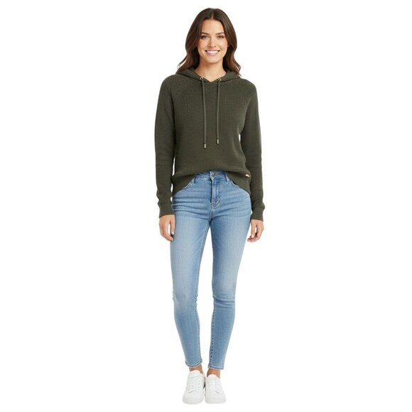 Michael Michael Kors Waffle Weave Thermal Hooded Pullover Size L - Picture 1 of 6